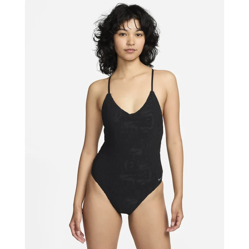Image of One Piece swimsuit for girls Nike Retro Flow Noir Female XL
