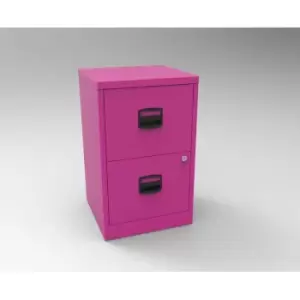 Bisley 2 Drawer Metal Filing Cabinet - Fuchsia