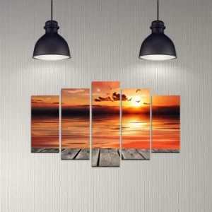 Image of 5DMDF-47 Multicolor Decorative MDF Painting (5 Pieces)