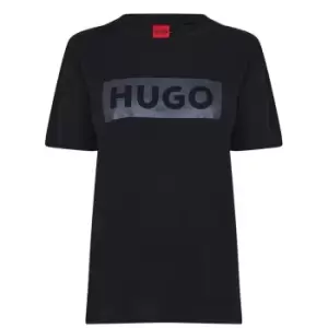 Image of Hugo Demali Glitter T-Shirt Womens - Black