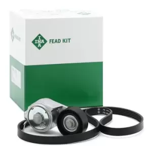 Image of INA V-ribbed belt set OPEL,FORD,FIAT 529 0013 10 55191970,46548452,46754624 Serpentine belt kit,Auxiliary belt kit,Poly V-belt kit,V-ribbed belt kit