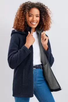 Image of Cosy Bonded Fleece Hooded Jacket