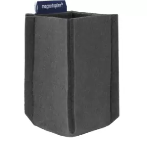 image of magnetoplan magnetoTray pencil pot, SMALL, HxWxD 100 x 60 x 60 mm, grey, 10+ items