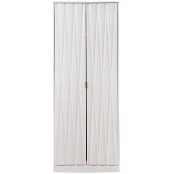 image of Ice 2 Door Wardrobe - White