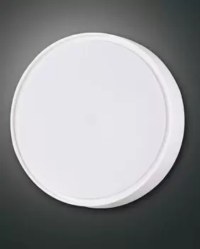Image of Hatton LED Outdoor Flush White Glass, IP65