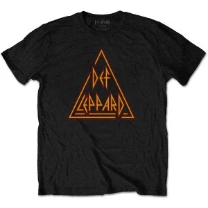 Image of Def Leppard - Classic Triangle Unisex Large T-Shirt - Black