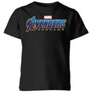 Image of Avengers Endgame Logo Kids T-Shirt - Black - 11-12 Years