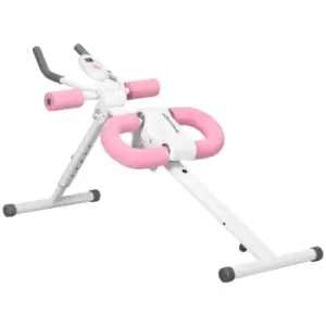 image of SPORTNOW Foldable Ab Machine, Height Adjustable Abs Trainer with LCD Monitor, for Home Gym Core Stomach Crunch Workout