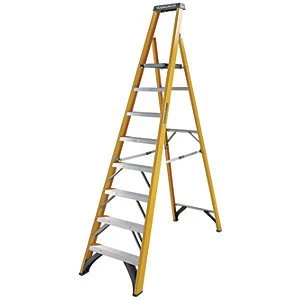 image of Youngman S400 8 Tread Fibreglass Platform Stepladder