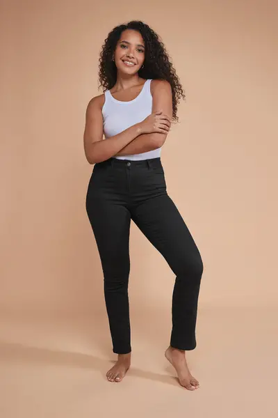 Image of M&Co Straight Leg Jeans Black