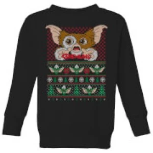 Image of Gremlins Ugly Knit Kids Christmas Sweatshirt - Black - 11-12 Years