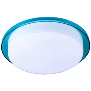 image of Linea Verdace Tray Flush Ceiling Light Blue