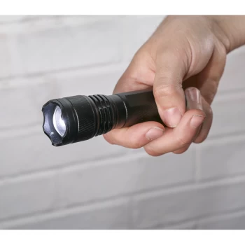 image of SEALEY LED444 Aluminium Torch 3W XPE CREE LED Adjustable Focus 3 x AAA Cell