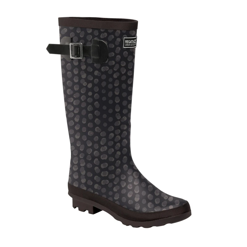 Image of Regatta Lady Fairweather II Cotton Lined Wellingtons - Black 3