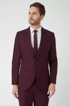 image of Slim Fit Burgundy Suit Jacket