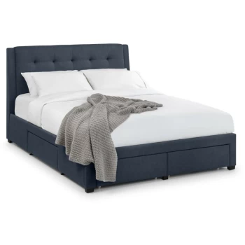 Image of Lura - 4 Drawer Storage 4ft6 Double 135cm Bed Blue