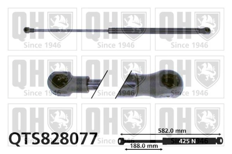 Image of QUINTON HAZELL Tailgate strut QUINTON HAZELL QTS828077