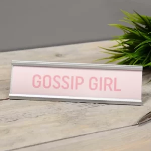 image of Gossip Girl Pink Desk Plaque