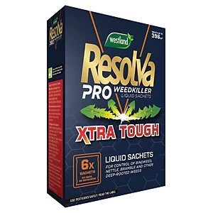 Image of Resolva Pro Xtra Tough Concentrate Weedkiller Liquid Sachets 6 x 100ml