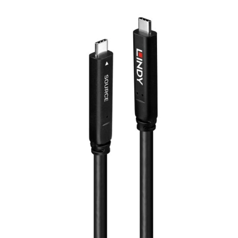 Image of Lindy 10m USB 3.2 Gen 1 & DP 1.4 Type C Hybrid Cable