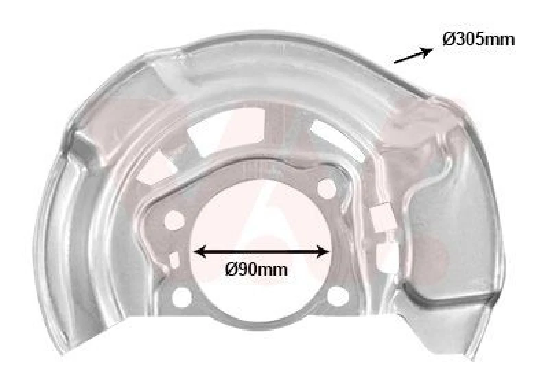 Image of VAN WEZEL Brake disc backing plate VAN WEZEL 5420371