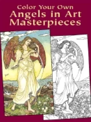 Image of color your own angels in art masterpieces marty noble