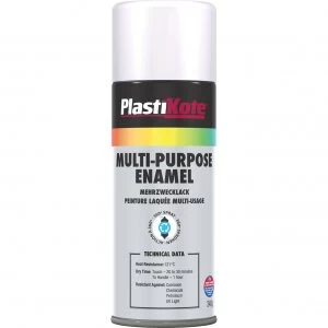 Image of Plastikote Enamel Aerosol Spray Paint White 400ml