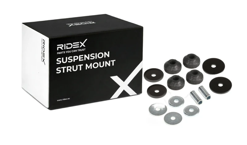 Image of RIDEX 1180S0935 Top strut mount Rear Axle, without bearing Suspension Strut Support Bearing (1180)
