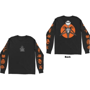 Image of Disney - The Nightmare Before Christmas All Characters Orange Unisex Large T-Shirt - Black