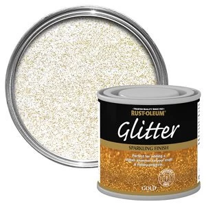 Image of Rust-Oleum Gold glitter effect Gloss Multi-surface Special effect Paint 125ml