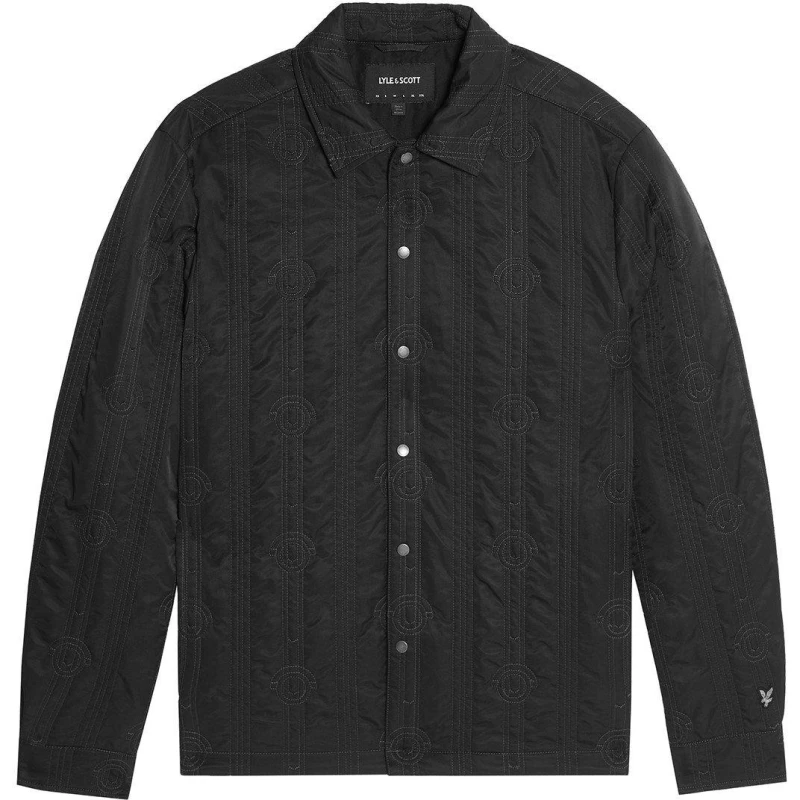 Image of Lyle and Scott Mens Overshirt Black Ice male S