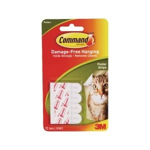 image of 3M Command Adhesive Poster Strips Small Pack of 12 17024