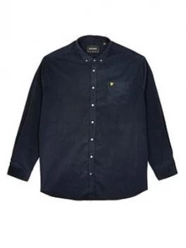 Image of Lyle & Scott Big & Tall Needle Cord Shirt - Navy, Size 2XL, Men