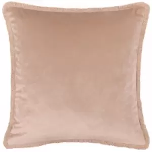 image of Freya Velvet Cushion Blush, Blush / 45 x 45cm / Feather Filled