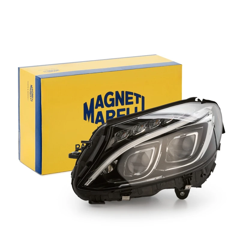 Image of MAGNETI MARELLI 711307024442 Headlights LED, without LED control unit for daytime running-/position ligh, Left, with bulbs, LED Headlight (259)