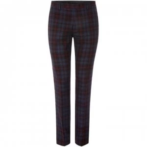 image of Label Lab Mojito Skinny Fit Checked Suit Trouser - Blue