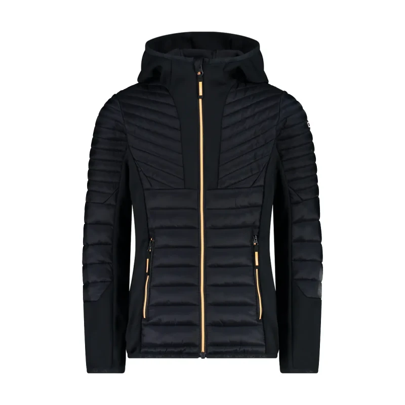 Image of CMP Hybrid hooded puffer jacket for girls CMP Gris Female 4 ans