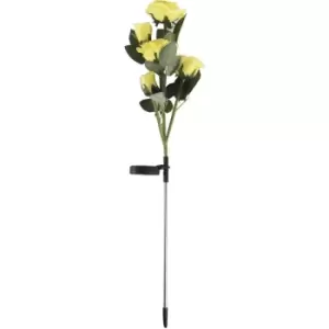 Rose Flower Garden Solar Light Yellow - Pukkr