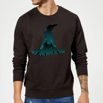 Image of Harry Potter Sorting Hat Silhouette Sweatshirt - Black - XL