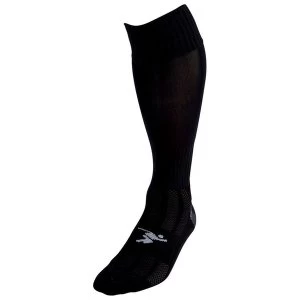 Image of Precision Plain Pro Football Socks Black - UK Size J8-11