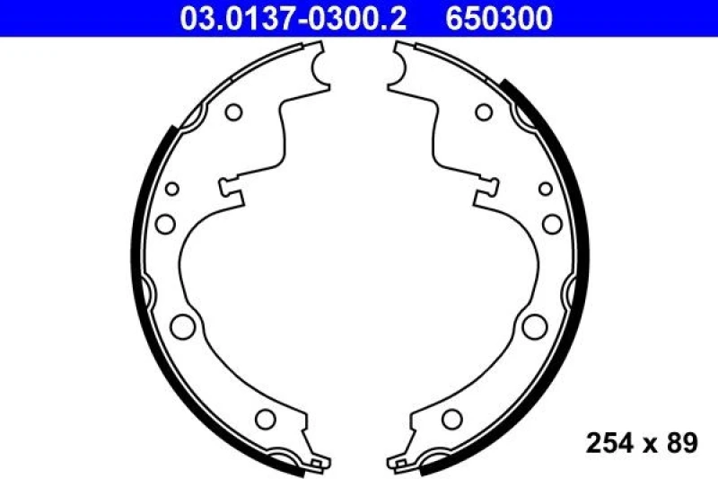 Image of ATE 03.0137-0300.2 Brake Shoes Brake Shoe Set (70)