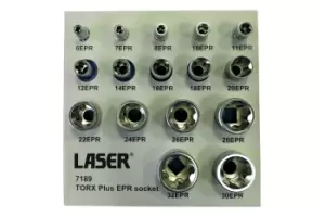 Image of Laser Tools 7189 Torx Plus EPR Tamper Resistant Socket Set 16pc