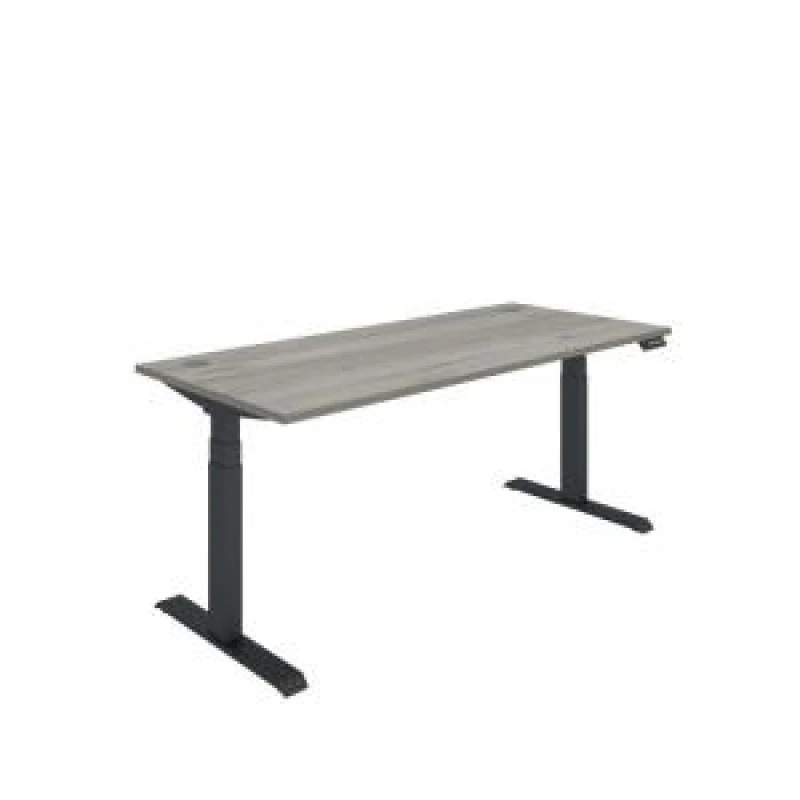 Image of Polaris Dual Motor Sit/Stand Desk 1800x800 Grey Oak/Black KF800137