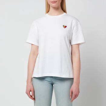 Image of Paul Smith Womens Swirl Heart T-Shirt - White - XS