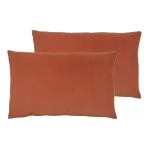 Image of Furn. Contra Twin Pack Polyester Filled Cushions Brick
