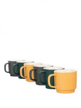 image of Set Of 6 Sanctuary Textured Mugs