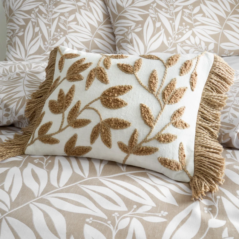 Image of Catherine Lansfield Tufted Sorrel Leaf Cushion
