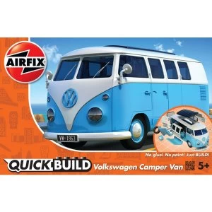 Image of Blue VW Camper Van Quick Build Model Kit
