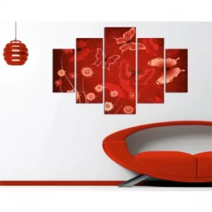 Image of ST122 Multicolor Decorative MDF Painting (5 Pieces)