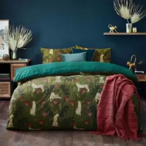 Image of Furn. Tropica Cheetah Double Duvet Cover Set Cotton Multi